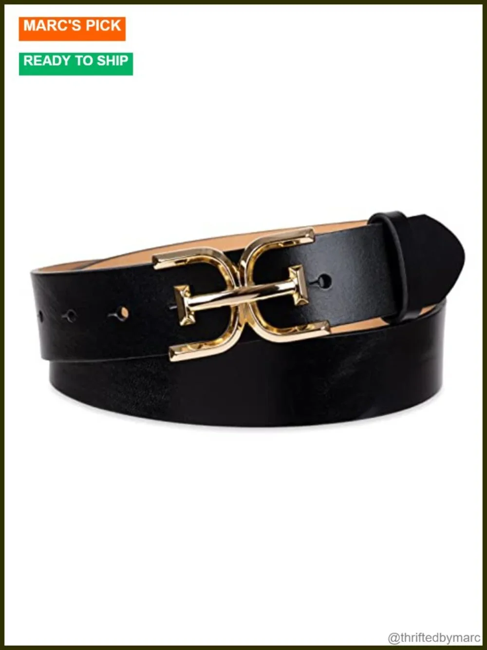 Casual Double-E Logo Plaque Buckle Leather Belt for Jeans and Trousers